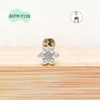 Khuyên Titanium hình bông tuyết đính đá - 1.2*8mm - 2 màu