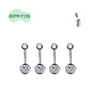 Khuyên rốn titanium đính đá giúp ok365m mau lành, chuẩn y tế