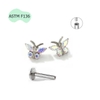 Khuyên tai Titanium Butterfly 1.2*10mm - Có 5 màu