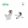 Bông tai Titan hình mèo con - Có 4 kiểu  - 1.2*10mm