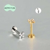 Khuyên Titanium cỏ bốn lá - Có 2 màu - 1.2*8