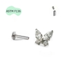 Khuyên tai con bướm lấp lánh - 5 màu - Titanium