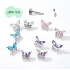 Bông tai Titan hình con bướm - 1.2*10mm - Có 5 màu