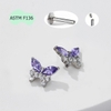 Bông tai Titan hình con bướm - 1.2*10mm - Có 5 màu