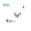 Khuyên Titanium hình đuôi cá 1.2*10mm - Có 4 màu