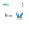 Khuyên tai con bướm lấp lánh - 5 màu - Titanium