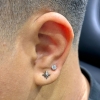 Titanium / Khuyên tai cá tính basic 1.2*8mm