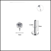 Titanium / Khuyên tai đá tròn basic - 5 size