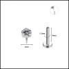 Titanium / Khuyên tai đá tròn basic - 5 size