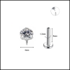 Titanium / Khuyên tai đá tròn basic - 5 size