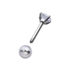 Khuyên tai đá tròn nhỏ 3mm