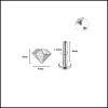 Titanium / Khuyên tai Diamond 1.2*8mm