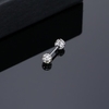 Khuyên tai hai đầu bi đính đá 4mm