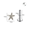 Khuyên tai sao biển Unisex - Titan - 1.2*8mm