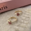Khuyên tai vòng họa tiết trái tim cổ điển - ok365vip - 16mm