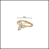 Khuyên tròn 3 đá lấp lánh màu vàng - 1.2*8mm/ok365vip