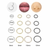 Khuyên tròn bấm có nút bật nhiều size - Màu bạc