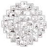 Set 60 nhãn dán sticker mèo con đáng yêu - 4 mẫu HOT