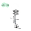 Titan F136 / Khuyên cong hình hoa dễ thương hợp nhiều vị trí