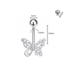 Trang sức đeo rốn bươm bướm (thân dài ~10mm)