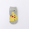 Vớ (tất) cổ ngắn màu xám hoạt tiết Pikachu