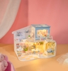Bộ Lắp Ghép Mô Hình Gỗ Nhà Búp Bê 2 Tầng Gác Lửng Know Me Cá Voi, DIY Miniature House Clever Box