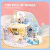 Bộ Lắp Ghép Mô Hình Gỗ Nhà Búp Bê 2 Tầng Gác Lửng Know Me Cá Voi, DIY Miniature House Clever Box