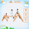Combo Hệ vận động trong nhà Thang leo núi Pikler to và nhỏ với 2 ván trượt