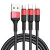 Cáp sạc 3 đầu bọc dù Hoco X26