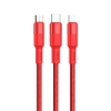Cáp sạc 3 đầu bọc dù Hoco X26