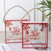 Hộp mica đựng hoa đựng bánh kẹo - 14x14x7cm - Wishes