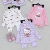 SET 3 BỘ TĂM DÀI TAY MÈO HỒNG TÍM