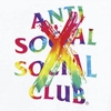 Anti Social Social Club Cancelled Rainbow White Tee