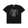 ADLV Halftone Dot Layer Fuzzy Rabbit Short Sleeve T-Shirt Black