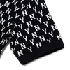 MLB POLO MEN'S BASIC MONOGRAM ALL-OVER COLLAR T-SHIRT NEW YORK YANKEES