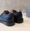 THOM BROWNE CLASSIC LONGWING BROGUE BLACK PEBBLE GRAIN