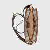 GUCCI Mini bag with Interlocking G in GG supreme and brown leather