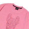LIFE WORK Pigmented Embroidered Short Sleeve T-shirt (Pink)