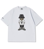 LIFE WORK Hip Dog Applique Short Sleeve T-Shirt White LW232TS106