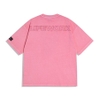 LIFE WORK Pigmented Embroidered Short Sleeve T-shirt (Pink)