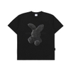 ADLV BLACK FUZZY RABBIT SHORT SLEEVE T-SHIRT BLACK