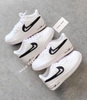 Nike Air Force 1 Low Cut Out Swoosh White Black (GS)
