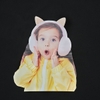 ADLV Baby Face Cat Earplug Short Sleeve Tshirt