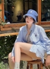 WHOAU Striped Shirts WHYSD2302U (Blue)