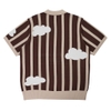 ADLV CLOUD LOGO SHORT SLEEVE KNIT BROWN