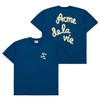 ADLV EMBOSSING SCRIPT LOGO SHORT SLEEVE T-SHIRT BLUE