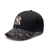 MLB Korea Diamond Monogram Point Ball Cap New York Yankees Black 3ACPM093N-50BKS