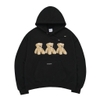 ADLV THREE BOUCLE BEAR HOODIE LIGHT BLACK