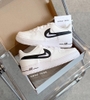 Nike Air Force 1 Low Cut Out Swoosh White Black (GS)