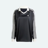 Adidas ORIGINALS 3-Stripes Satin Long-Sleeve Top Women Black IR6099